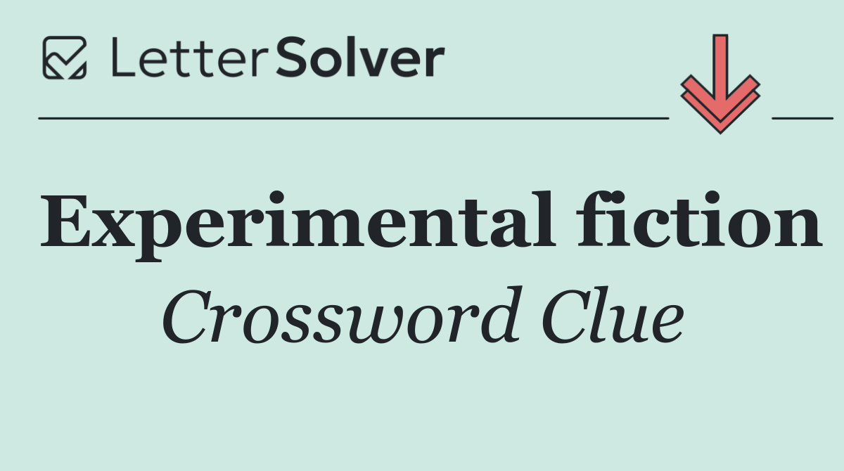 Experimental fiction