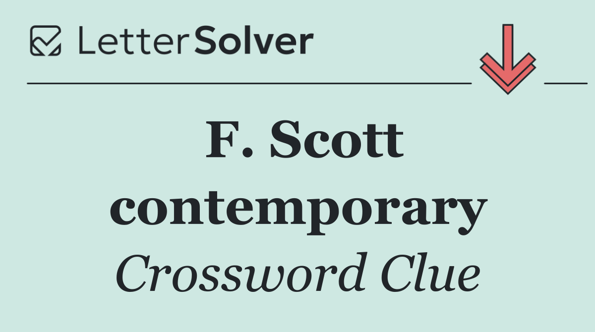F. Scott contemporary