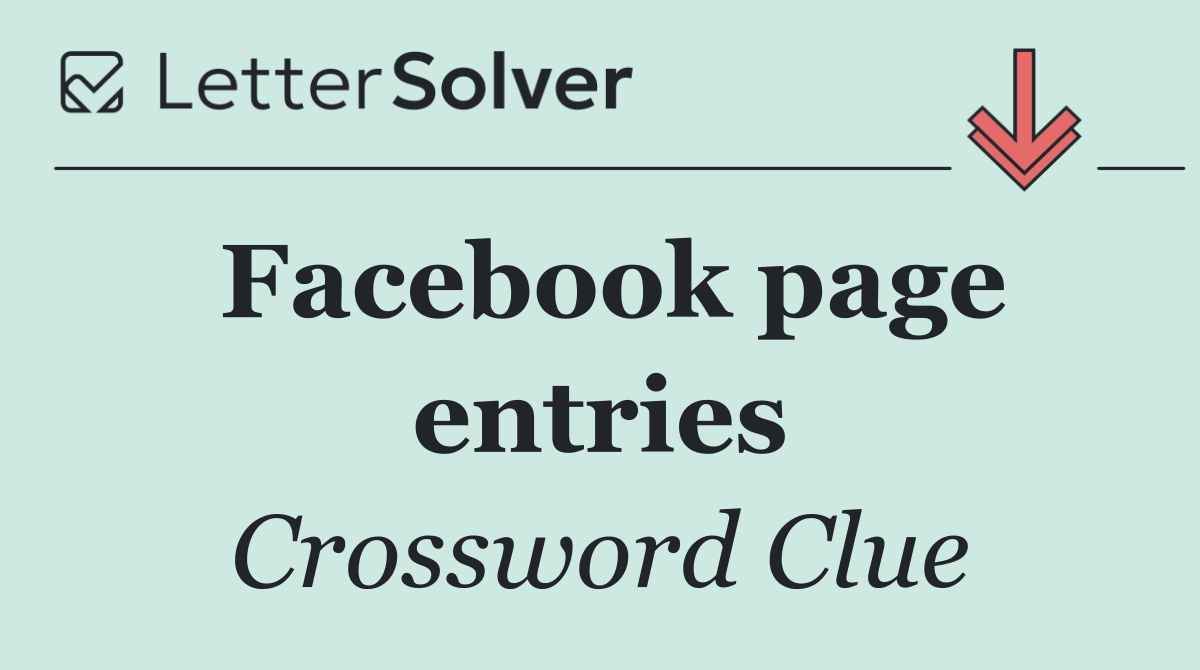 Facebook page entries