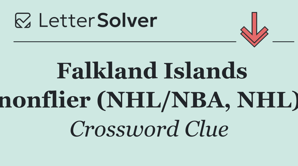 Falkland Islands nonflier (NHL/NBA, NHL)