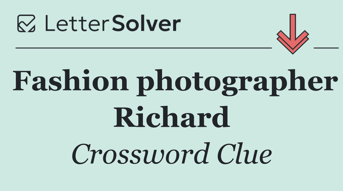 Fashion photographer Richard