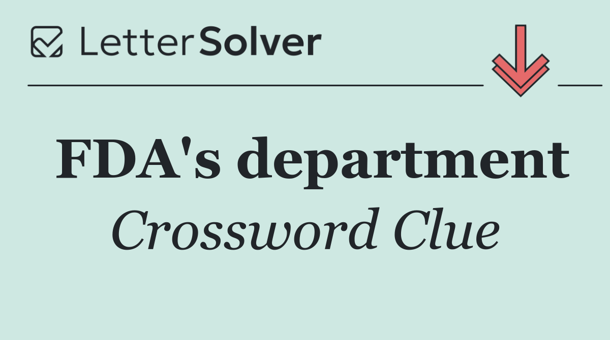 FDA's department