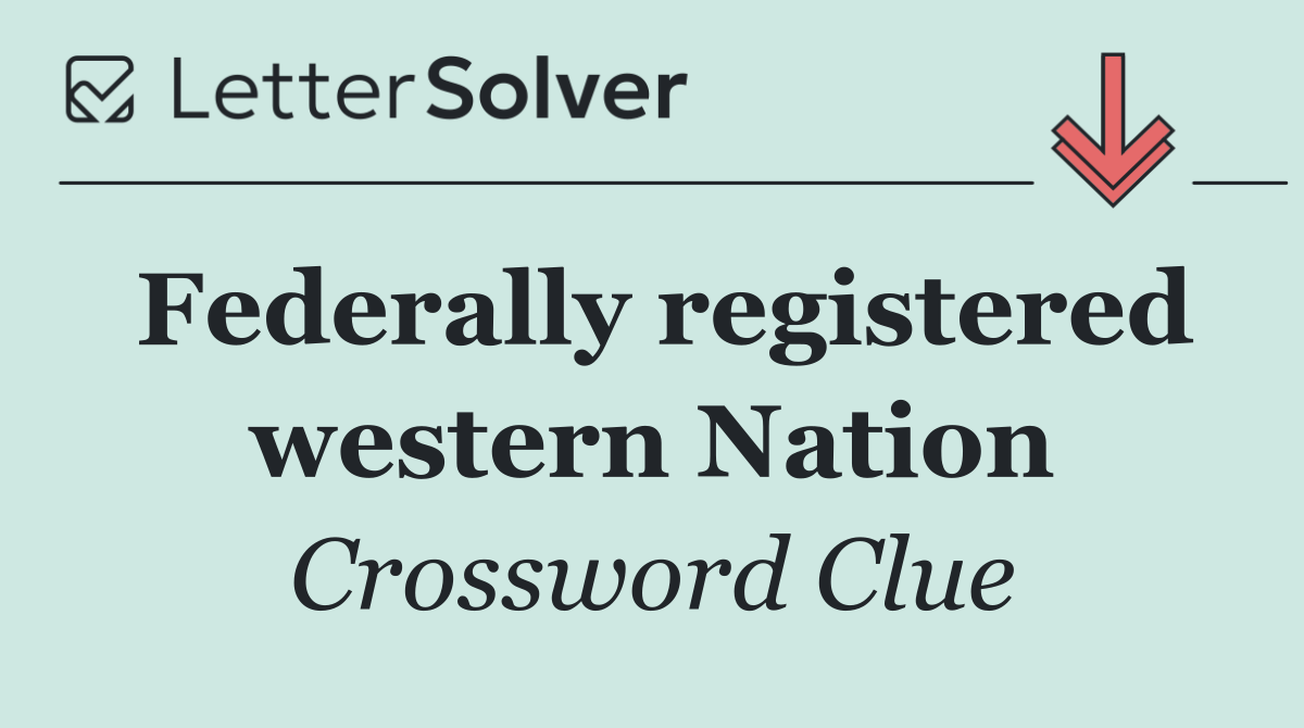 Federally registered western Nation