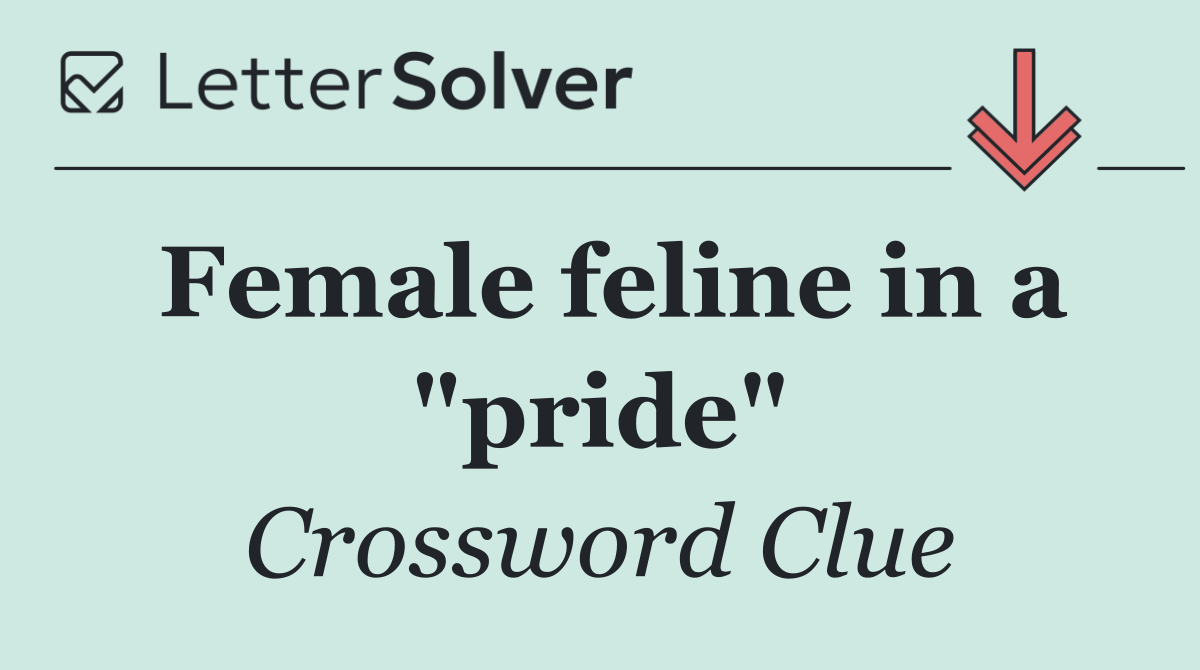 Female feline in a "pride"