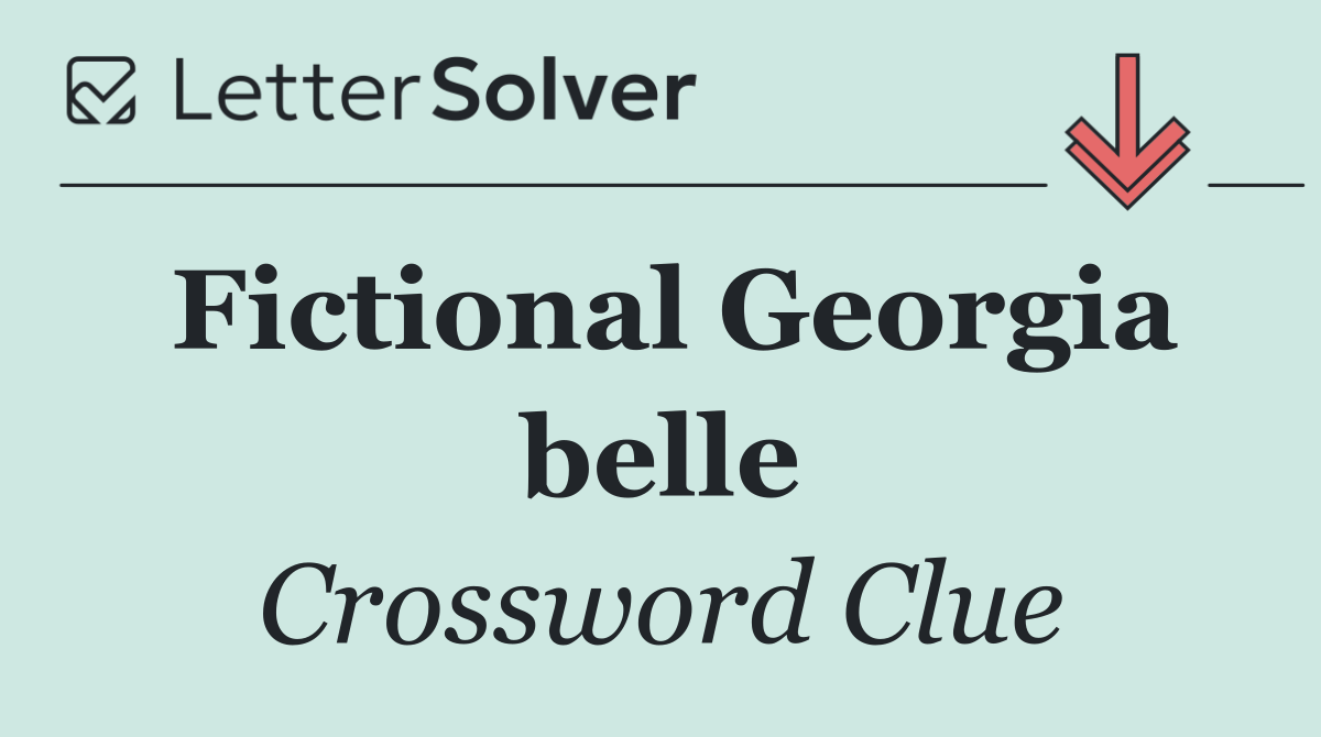 Fictional Georgia belle
