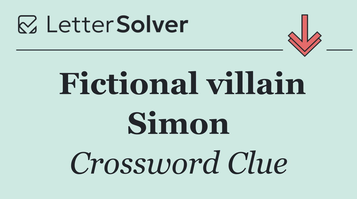 Fictional villain Simon
