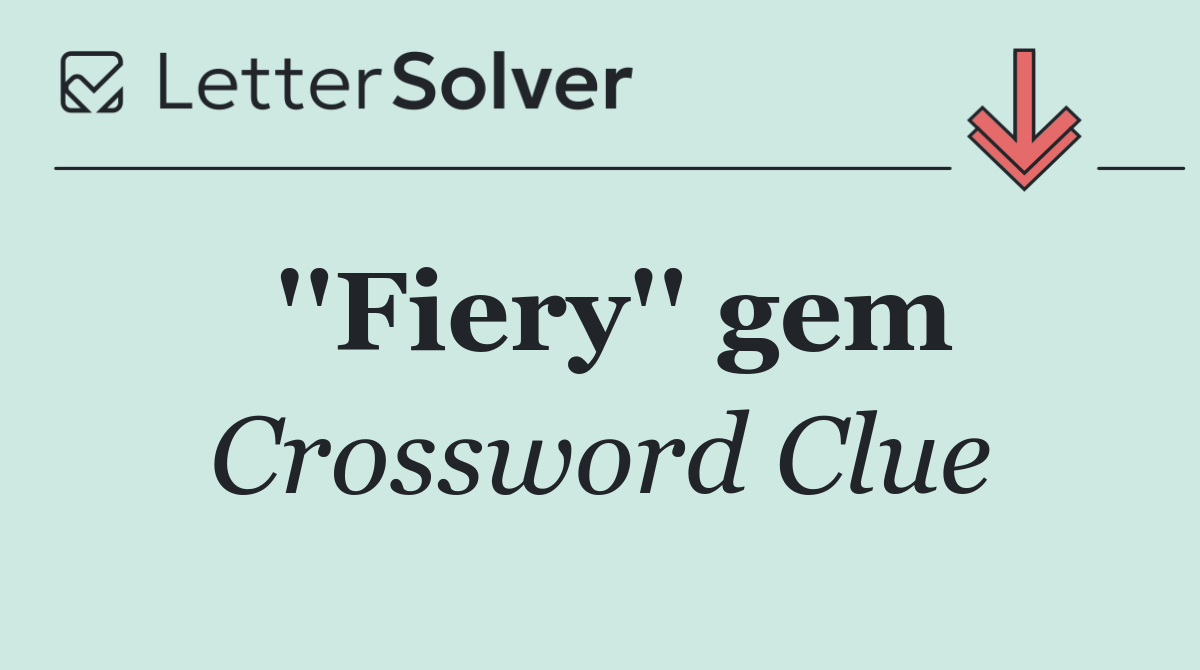''Fiery'' gem