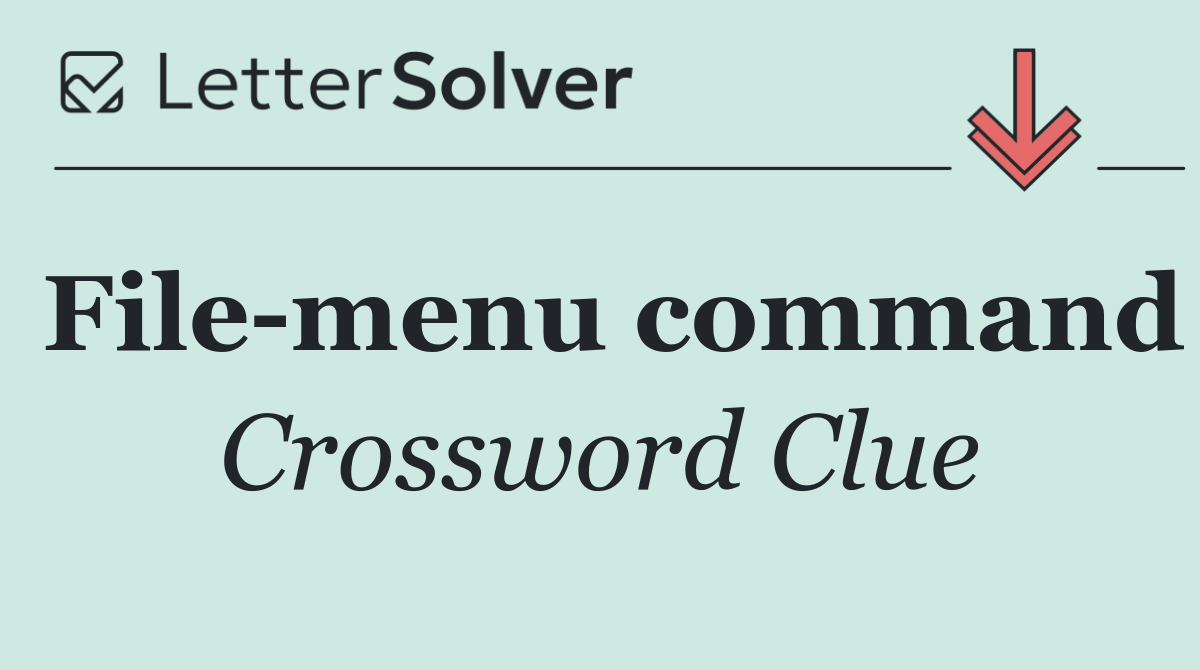 File menu command