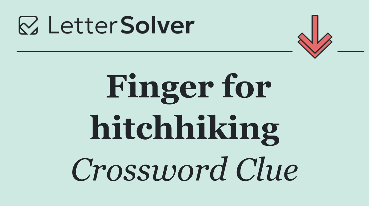 Finger for hitchhiking