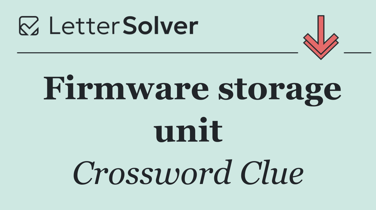 Firmware storage unit