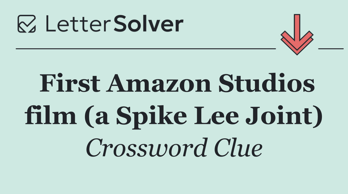 First Amazon Studios film (a Spike Lee Joint)