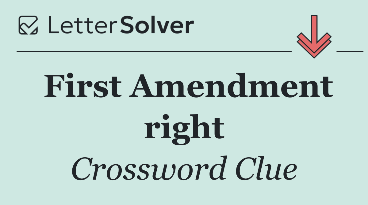 First Amendment right