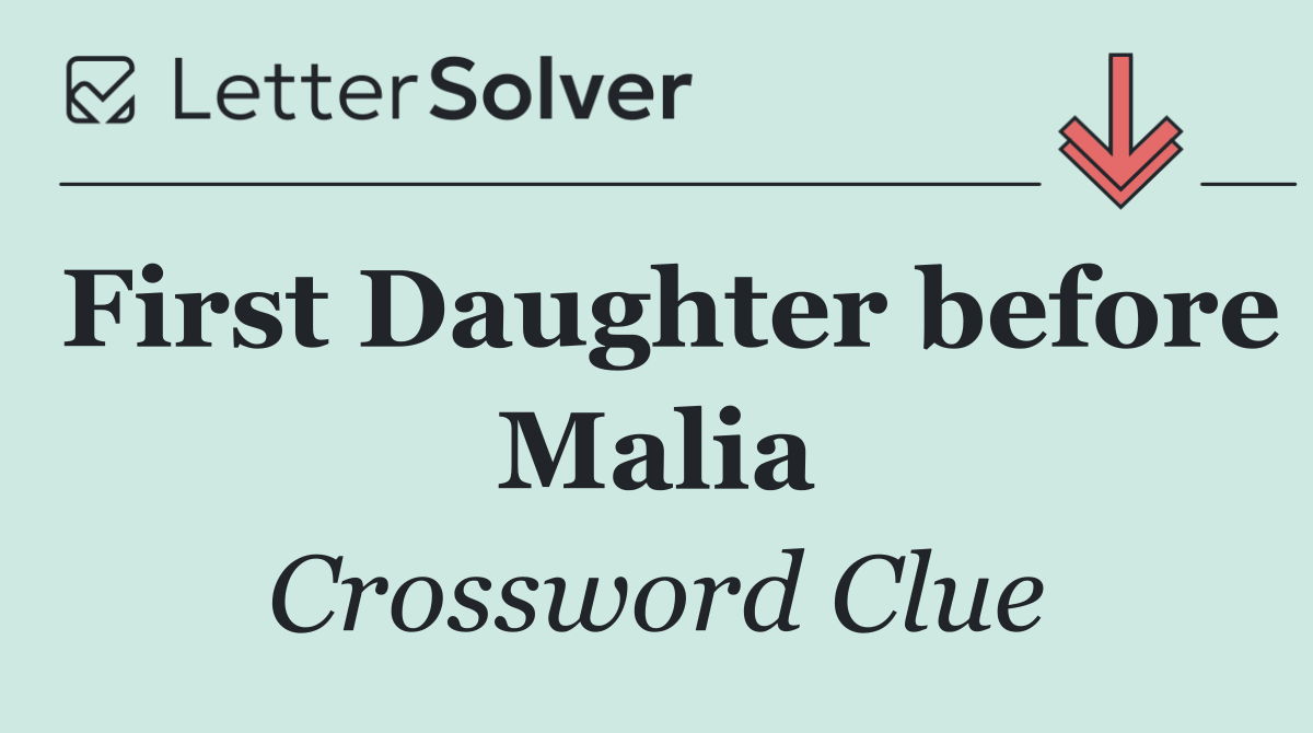 First Daughter before Malia