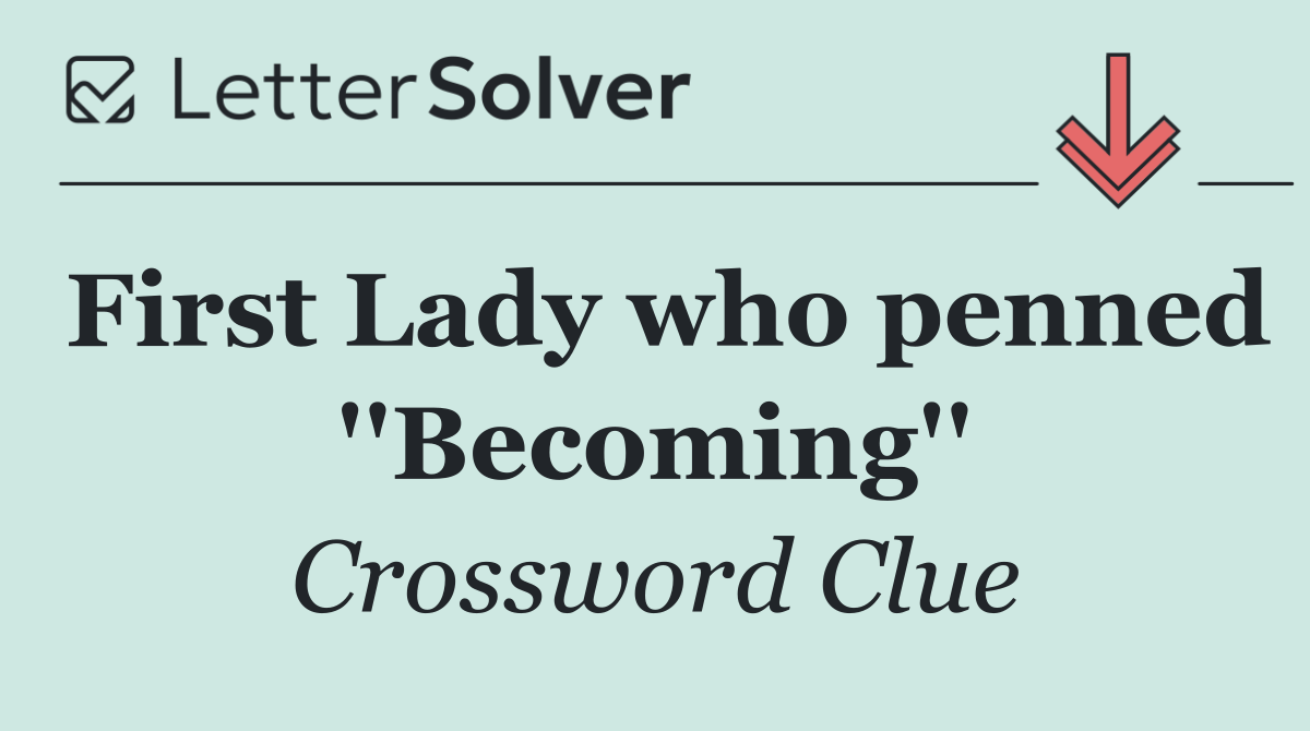 First Lady who penned ''Becoming''