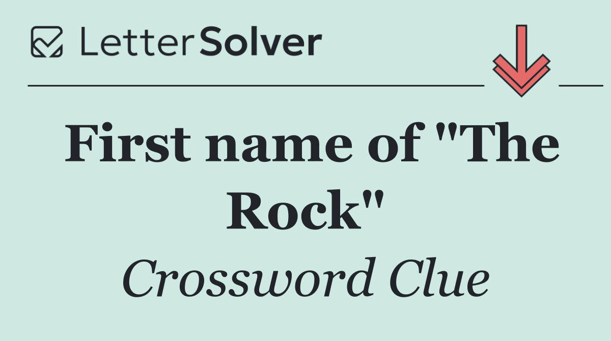 First name of "The Rock"