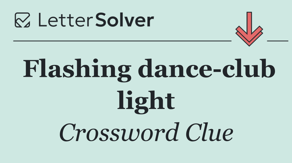Flashing dance club light