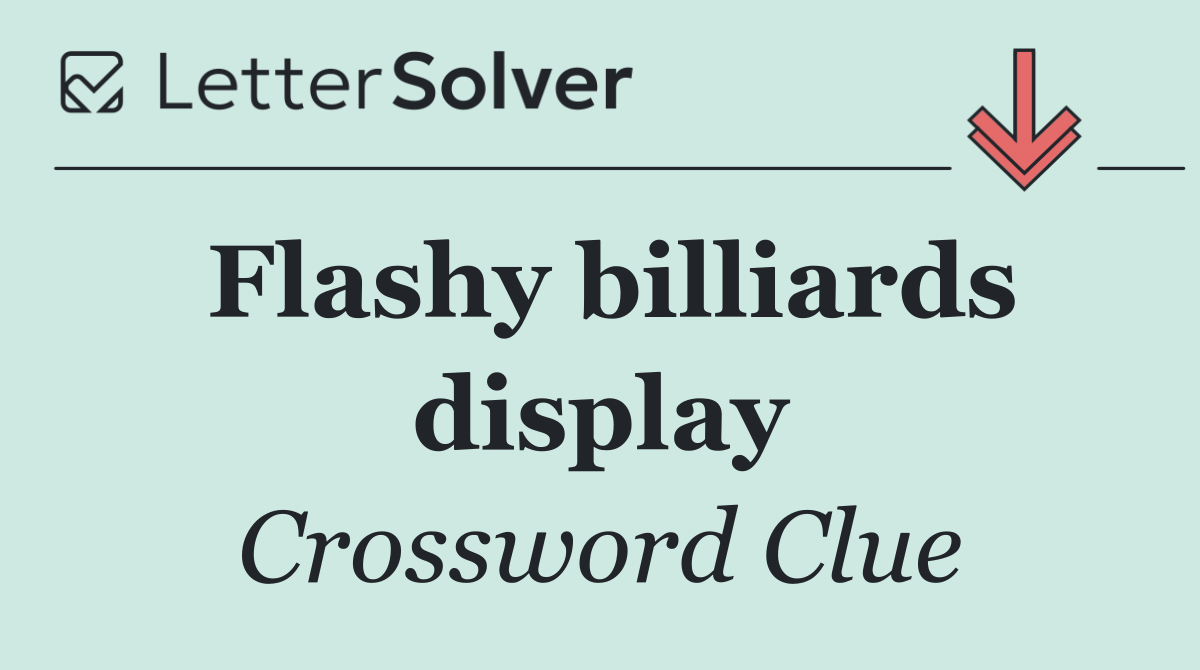 Flashy billiards display