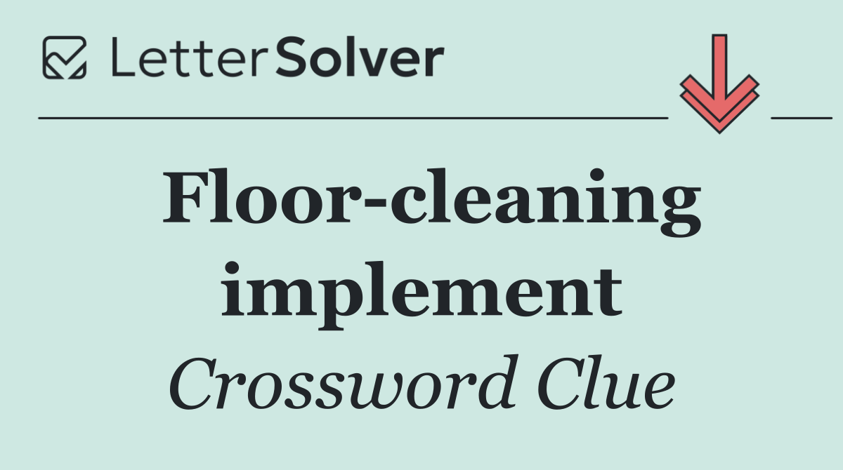 Floor cleaning implement