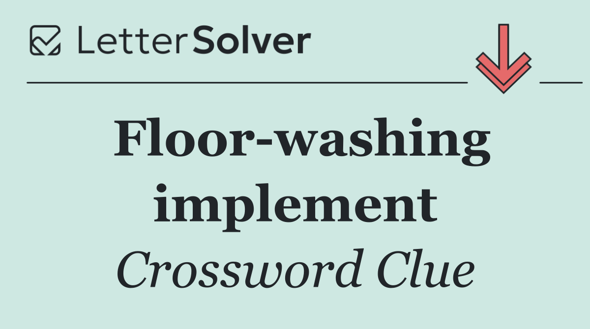 Floor washing implement