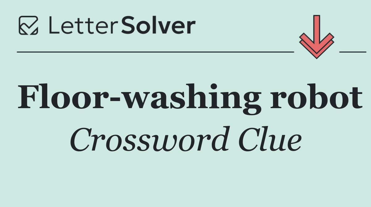 Floor washing robot