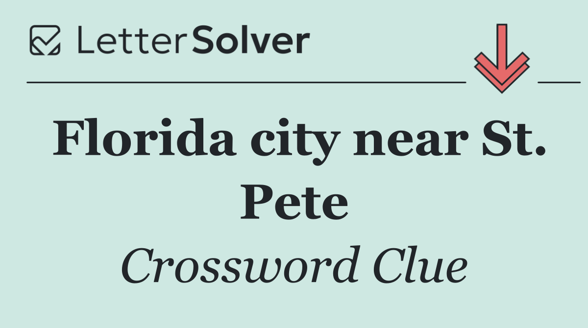 Florida city near St. Pete
