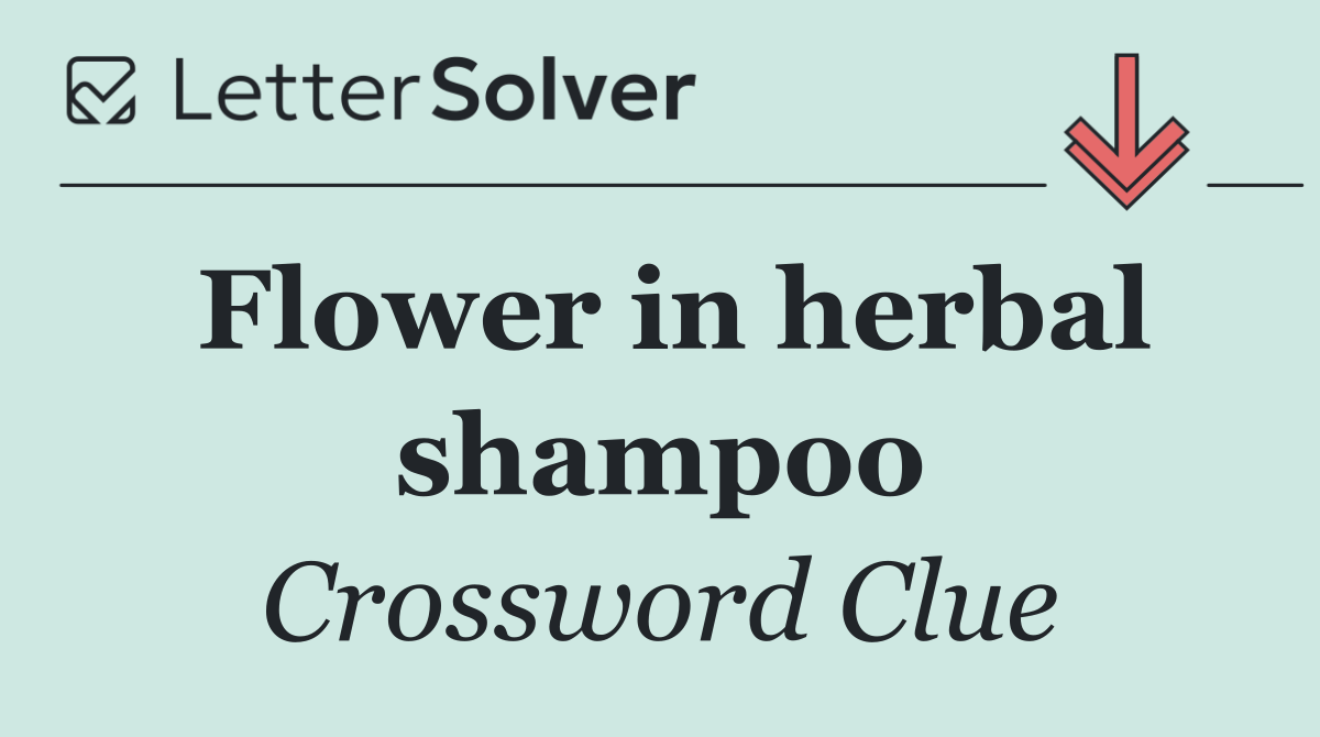 Flower in herbal shampoo