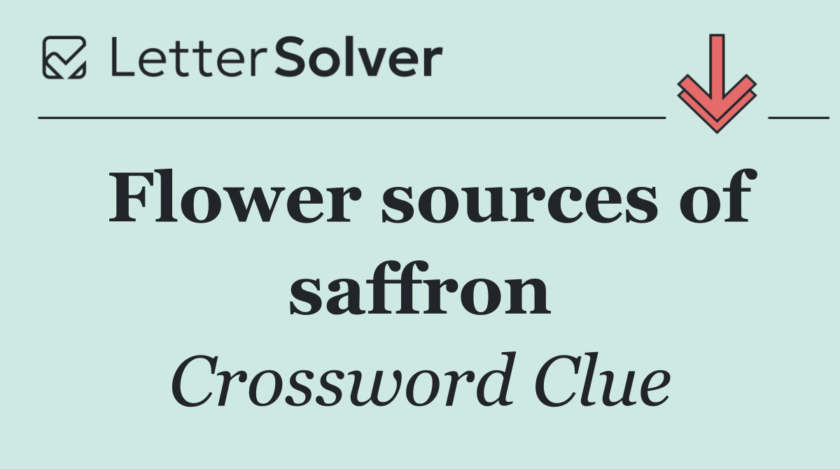Flower sources of saffron
