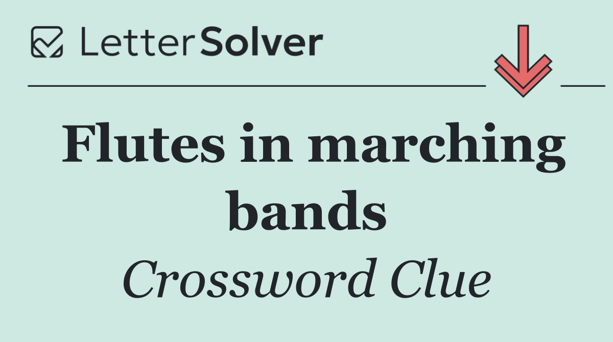 Flutes in marching bands