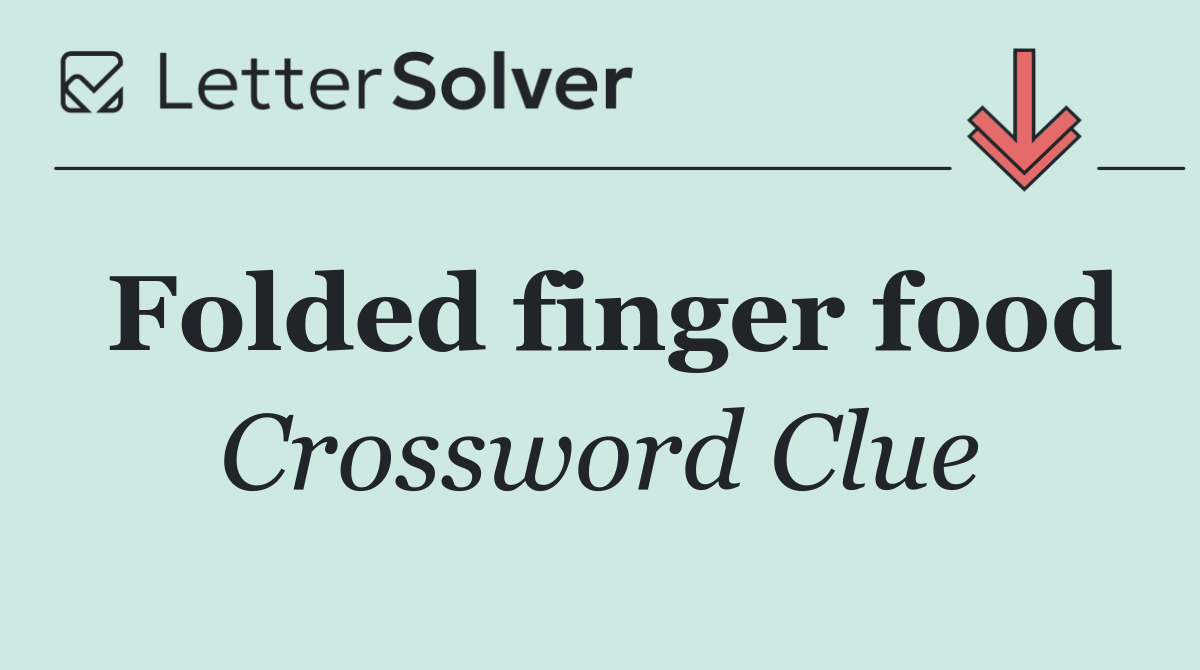 Folded finger food
