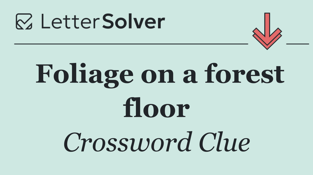 Foliage on a forest floor