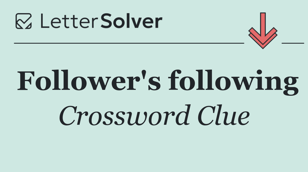 Follower's following