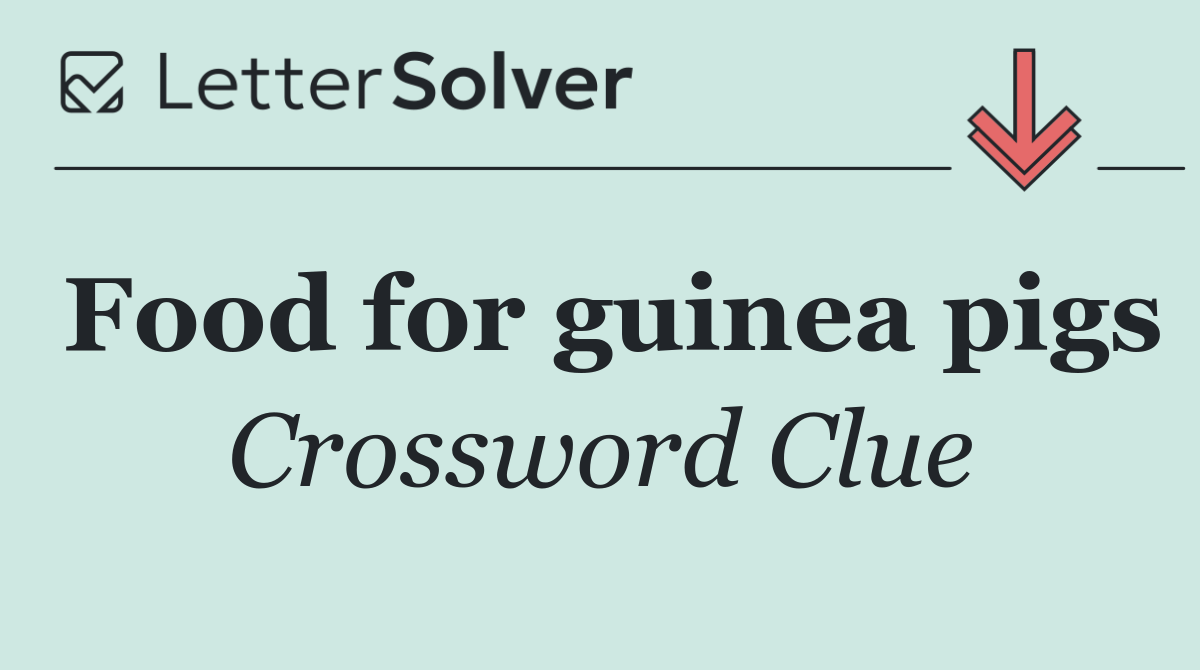Food for guinea pigs