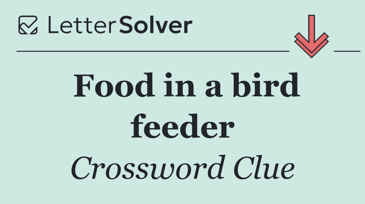 Food in a bird feeder