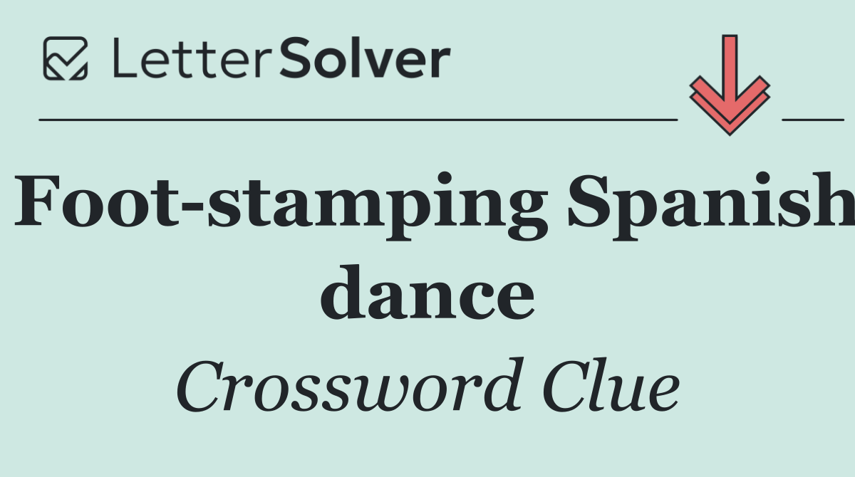 Foot stamping Spanish dance