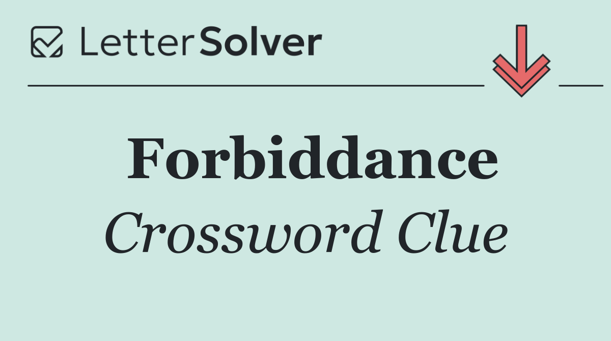 Forbiddance