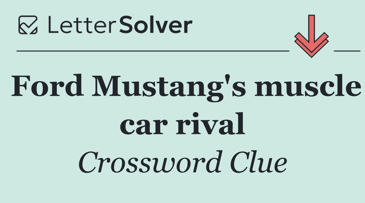 Ford Mustang's muscle car rival
