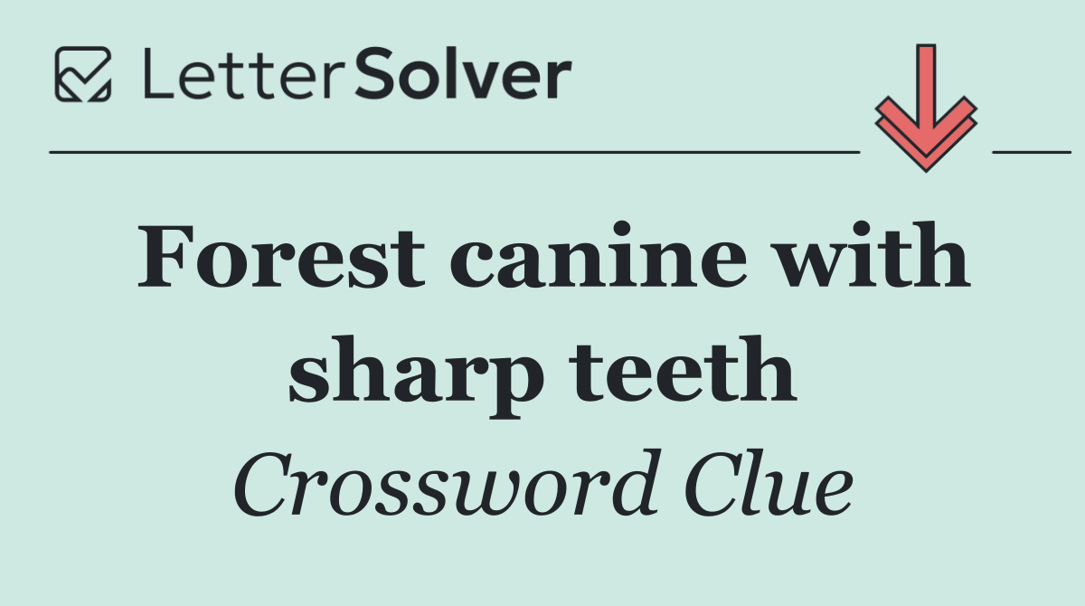 Forest canine with sharp teeth