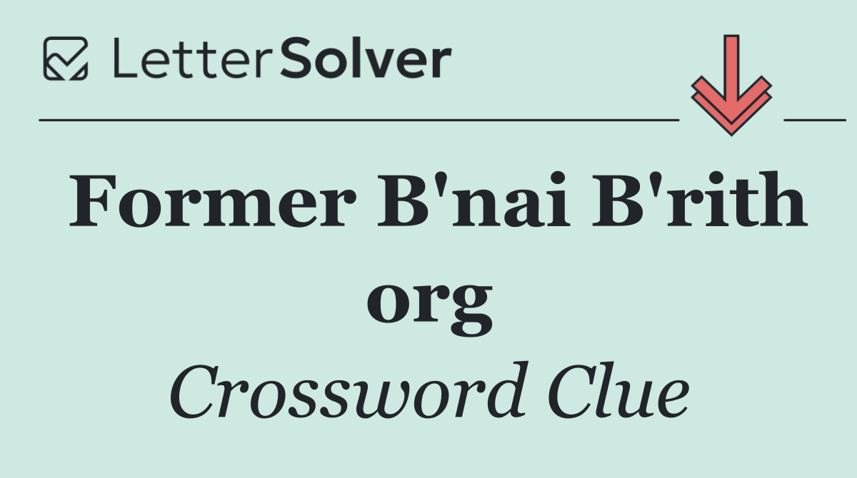 Former B'nai B'rith org