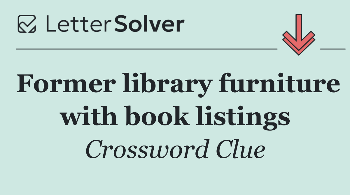 Former library furniture with book listings