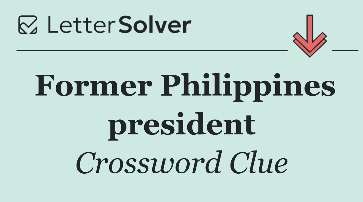 Former Philippines president