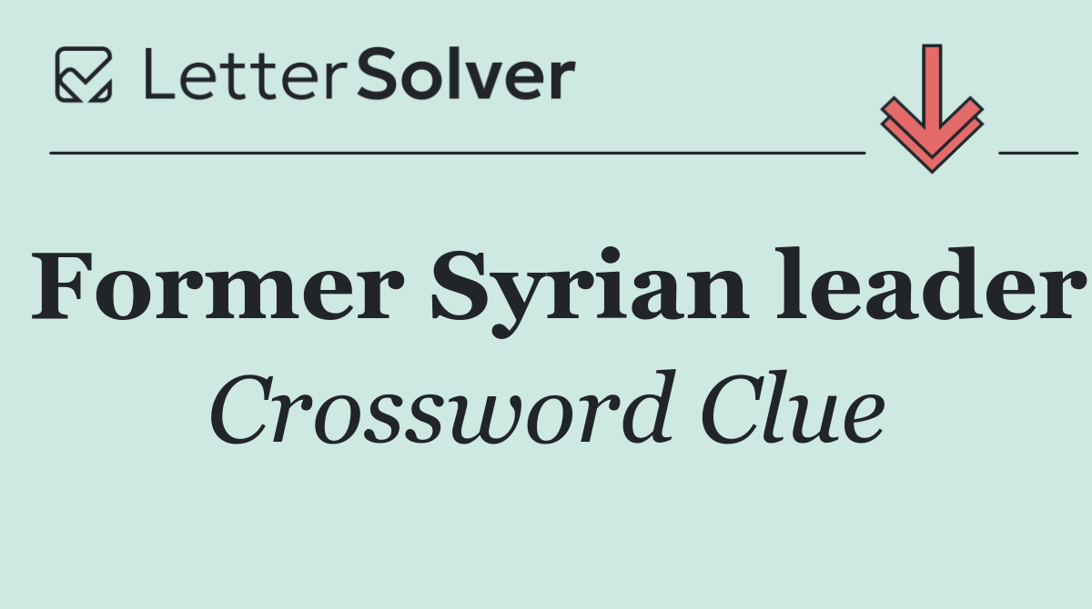 Former Syrian leader