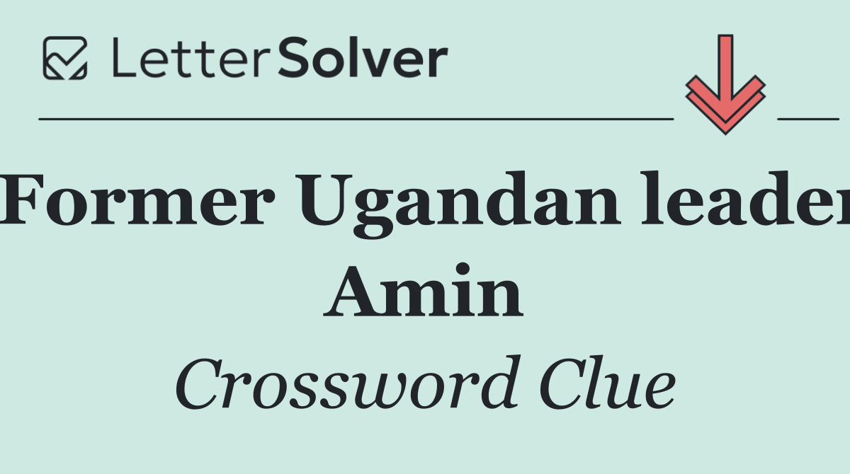 Former Ugandan leader Amin