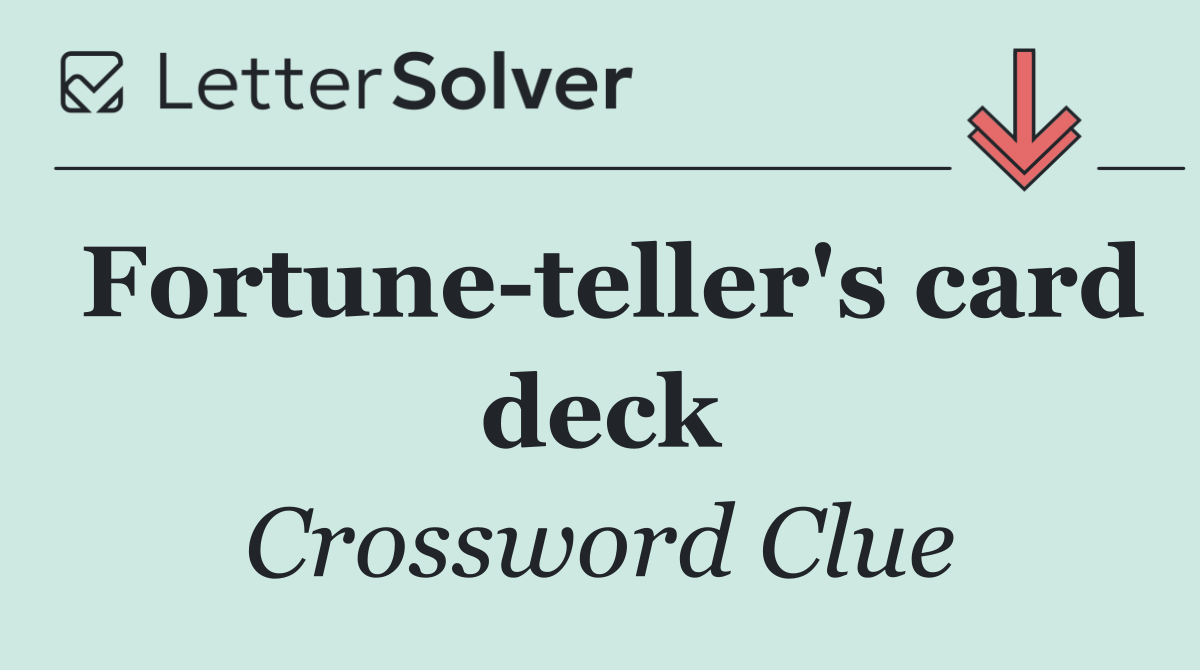 Fortune teller's card deck
