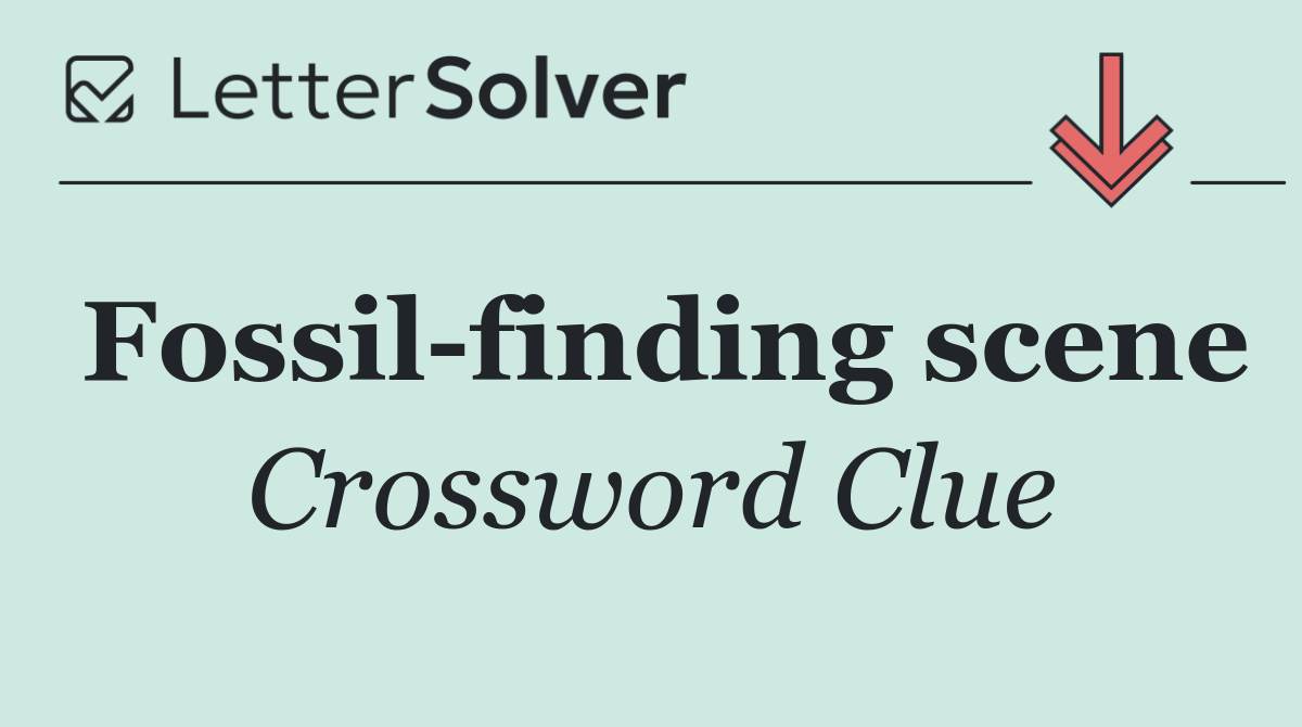 Fossil finding scene