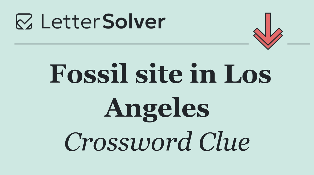 Fossil site in Los Angeles