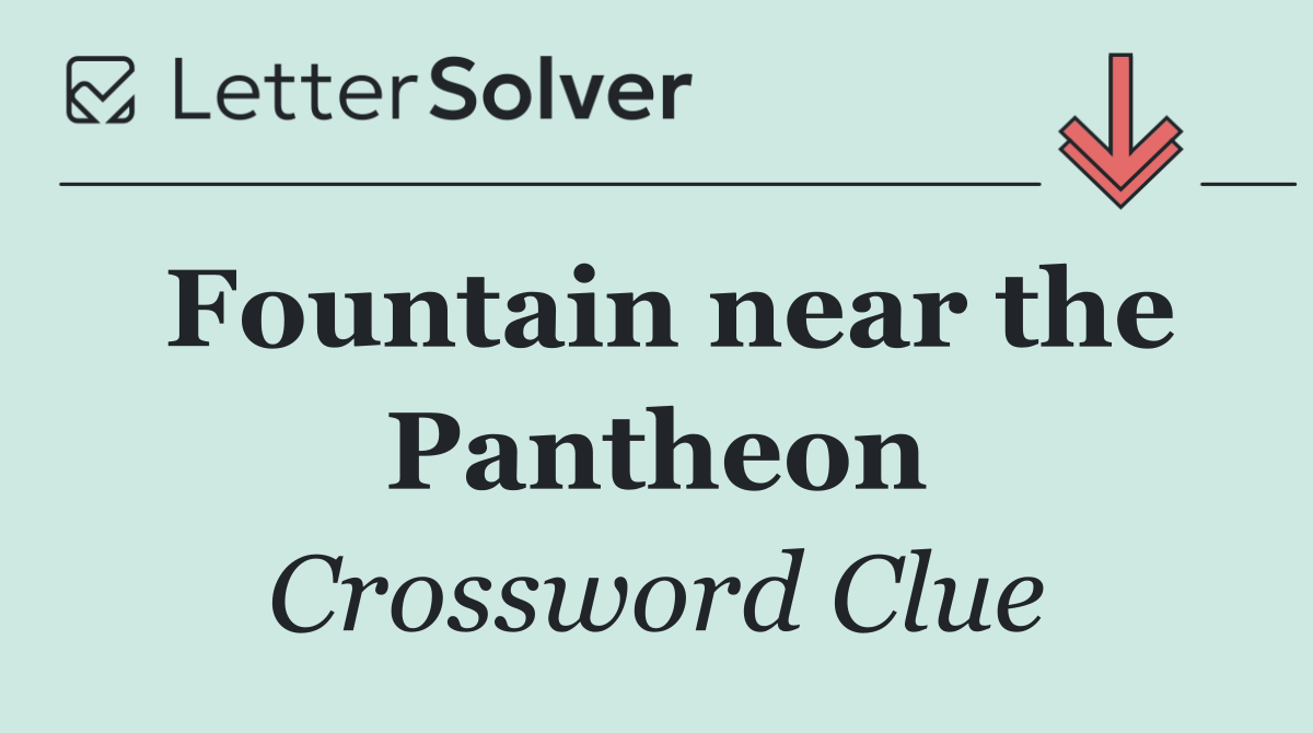 Fountain near the Pantheon