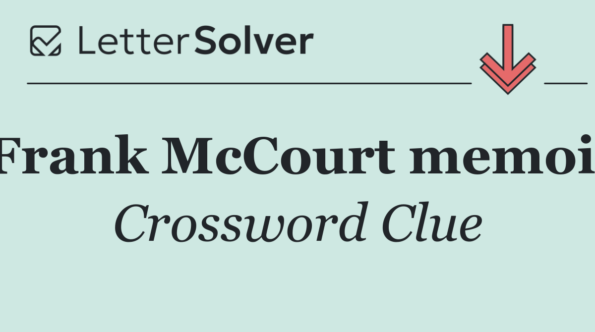 Frank McCourt memoir