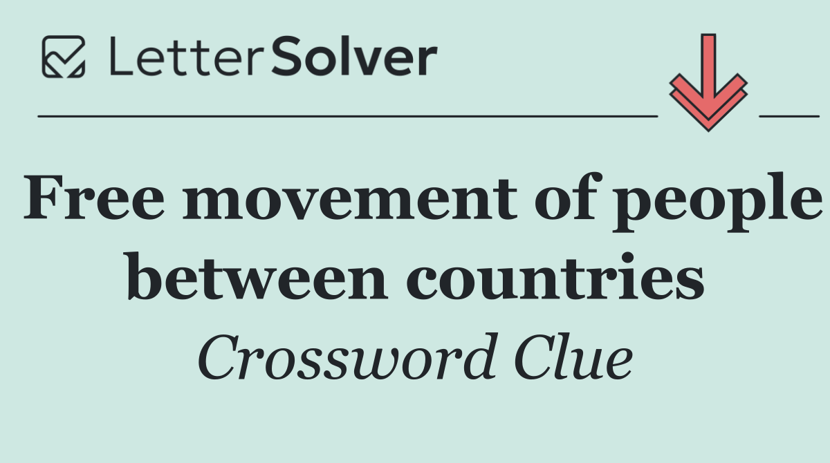 Free movement of people between countries