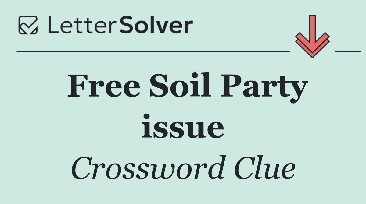 Free Soil Party issue