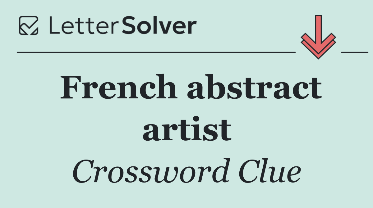 French abstract artist